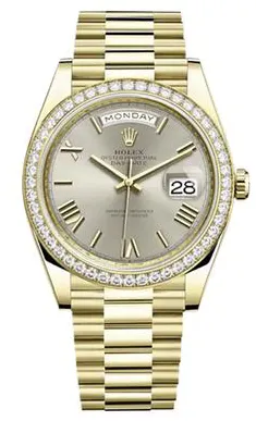 Rolex Day-Date 40 228348RBR 40mm Yellow gold Silver