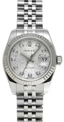 Rolex Lady-Datejust 179174G 26mm Stainless steel Silver