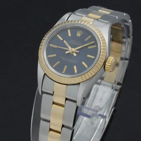 Rolex Oyster Perpetual 67193 26mm Yellow gold and Stainless steel Blue 5