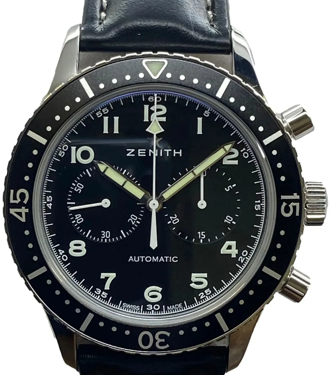 Zenith Pilot 03.2240.4069/21.C774 43mm Stainless steel Black