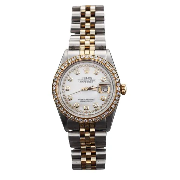 Rolex Datejust 36 16014 36mm Yellow gold and Stainless steel and Diamond Mother-of-pearl