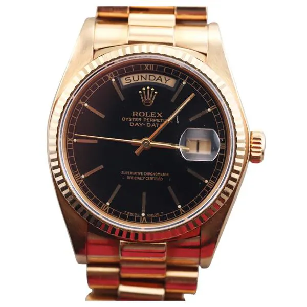 Rolex Day-Date 36 18038 36mm Yellow gold Black 1