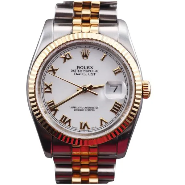 Rolex Datejust 36 116233 36mm Yellow gold and Stainless steel White 1