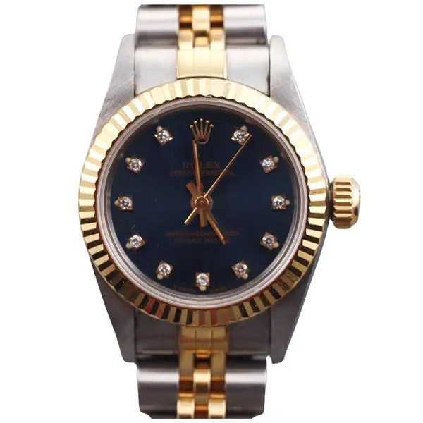 Rolex Oyster Perpetual 67193 24mm Stainless steel and 18k yellow gold Blue 1