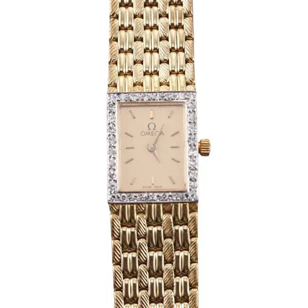 Omega 16mm Yellow gold and Diamond Champagne 1