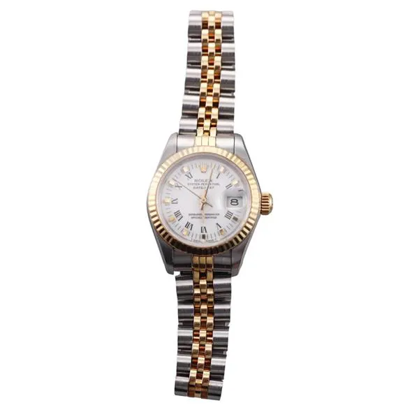 Rolex Lady-Datejust 69173 26mm Yellow gold and Stainless steel White