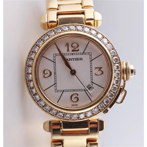 Cartier Pasha 2397 32mm Yellow gold and Diamond Cream 1