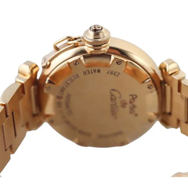 Cartier Pasha 2397 32mm Yellow gold and Diamond Cream 3