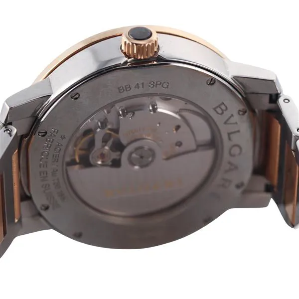 Bulgari Bulgari BB 41 SPG 41mm Rose gold and Stainless steel White 3