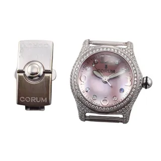 Corum Bubble 39.153.69 White gold and Diamond Pink