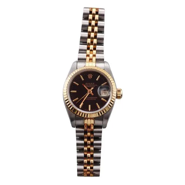 Rolex Lady-Datejust 69173 26mm Stainless steel and 18k yellow gold Black