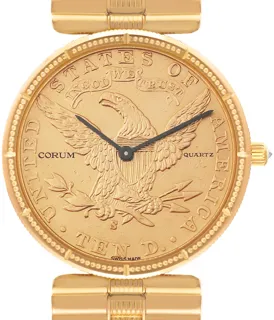 Corum Coin 10 Dollars Double Eagle Yellow Gold Ladies Watch 1901 5014856 V41 Yellow gold