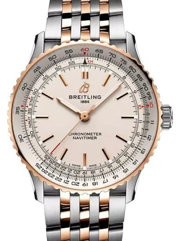 Breitling Navitimer U17329F41G1U1 41mm Yellow gold and Stainless steel Champagne