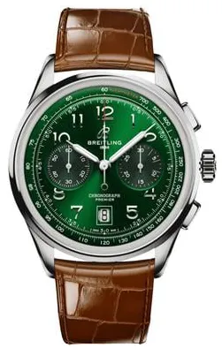 Breitling Premier AB0145371L1P1 42mm Stainless steel Green