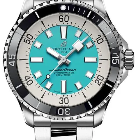 Breitling Superocean A17376211L2A1 44mm Stainless steel Turquoise