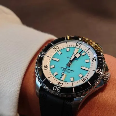 Breitling Superocean A17376211L2S1 44mm Stainless steel Turquoise