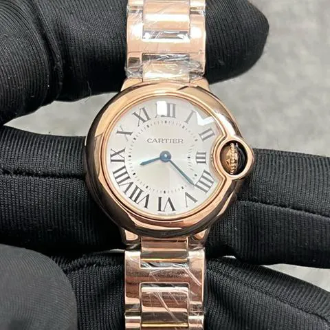 Cartier Ballon Bleu 28mm W69002Z2 28mm Rose gold White