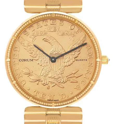 Corum Coin Watch 5014856 V41 28mm Yellow gold Champagne