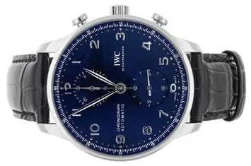 IWC Portuguese Chronograph IW371606 41mm Stainless steel Blue 1