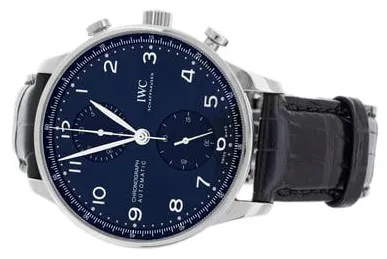 IWC Portuguese Chronograph IW371606 41mm Stainless steel Blue 2