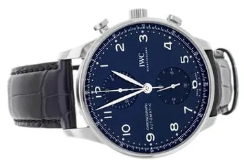 IWC Portuguese Chronograph IW371606 41mm Stainless steel Blue 3