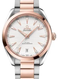 Omega Aqua Terra 220.20.41.21.02.001 41mm Yellow gold and Stainless steel Silver