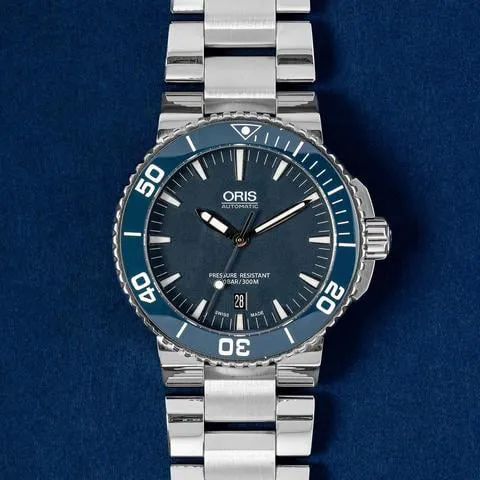 Oris Aquis Date 01 733 7653 4155 43mm Stainless steel Blue