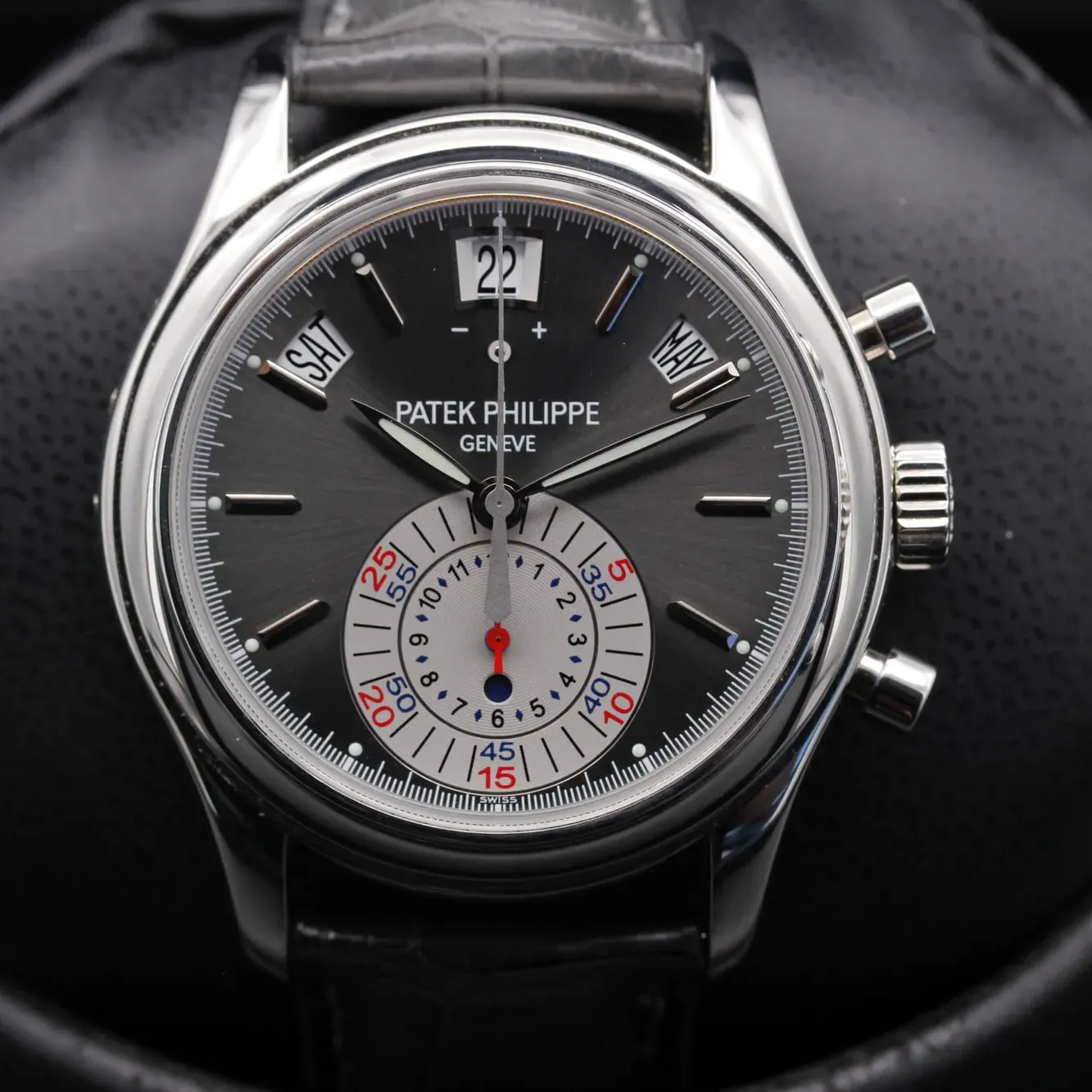 Patek Philippe Annual Calendar Chronograph 5960P-001 40.5mm Platinum Gray