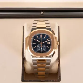 Patek Philippe Nautilus 5980/1AR-001 Rose gold and Stainless steel Blue