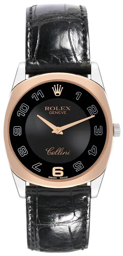 Rolex Cellini 4233/9 33mm Rose gold Black