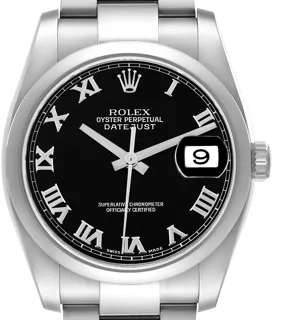 Rolex Datejust 36 116200 Stainless steel Black