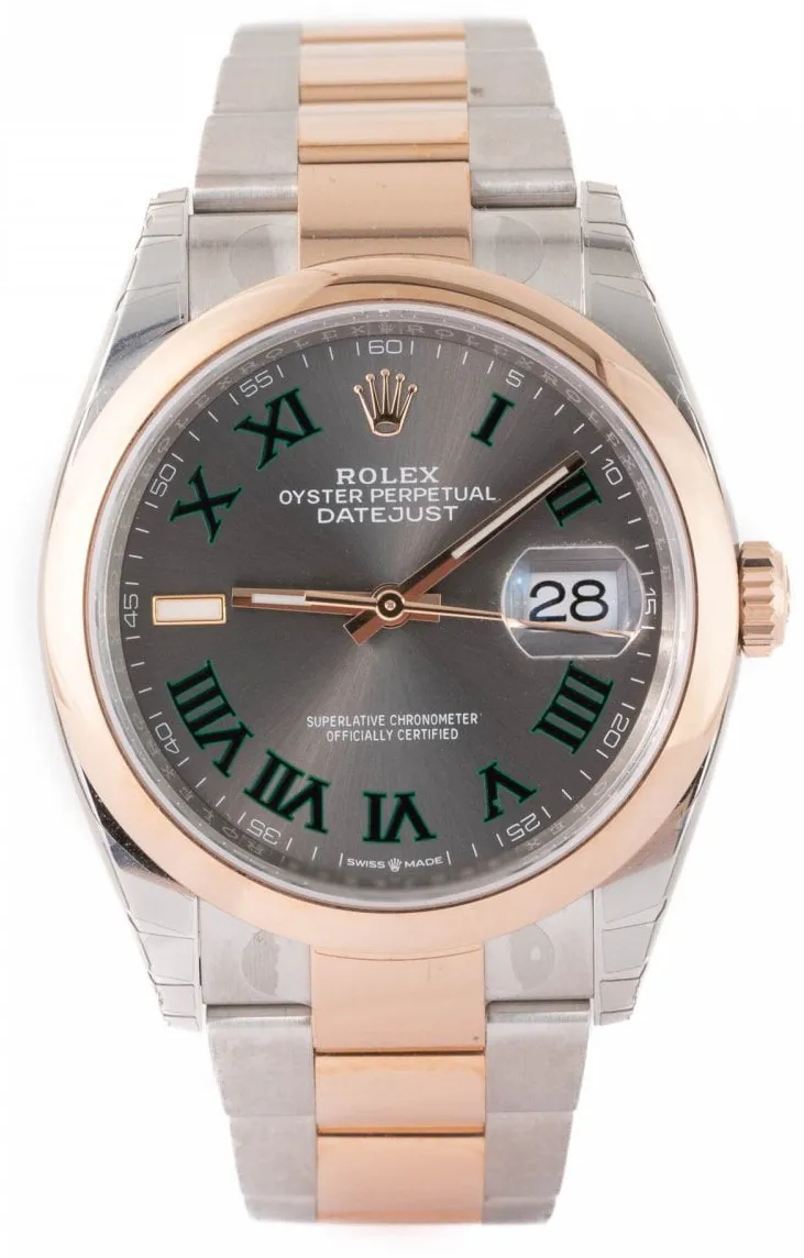 Rolex Datejust 36 126201 36mm Rose gold and Stainless steel Wimbledon