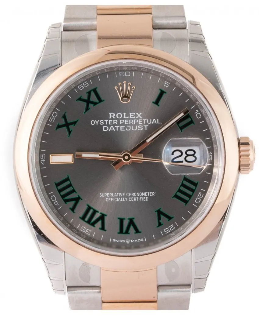 Rolex Datejust 36 126201 36mm Rose gold and Stainless steel Wimbledon 4