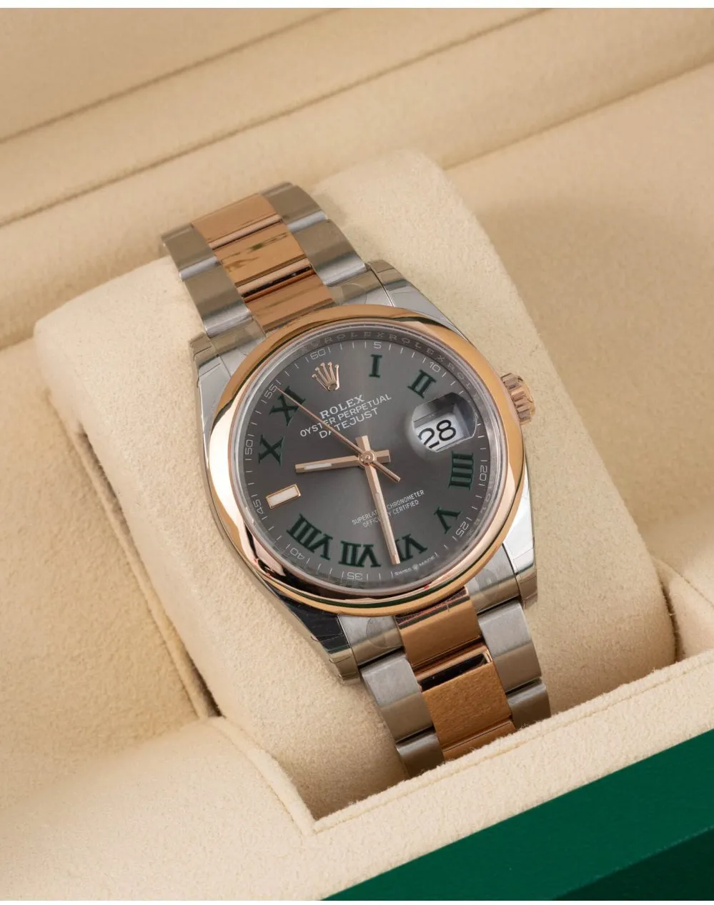 Rolex Datejust 36 126201 36mm Rose gold and Stainless steel Wimbledon 13