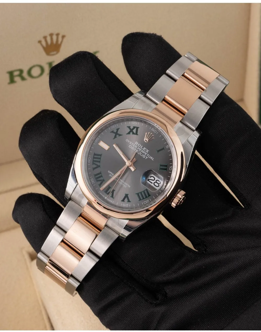 Rolex Datejust 36 126201 36mm Rose gold and Stainless steel Wimbledon 14