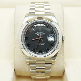 Rolex Day-Date II 218206-0003 Platinum Black