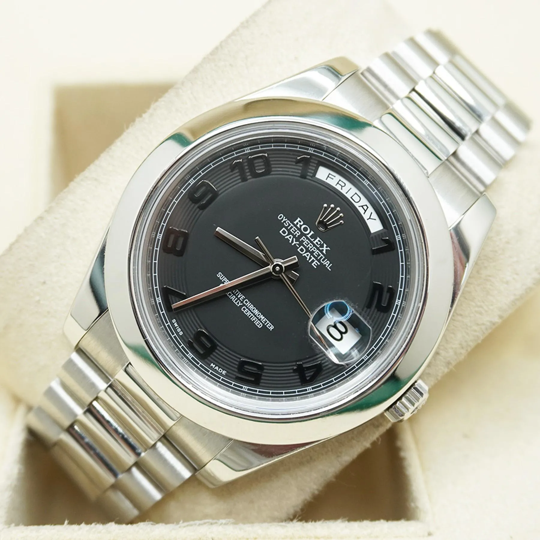 Rolex Day-Date II 218206-0003 41mm Platinum Black 1