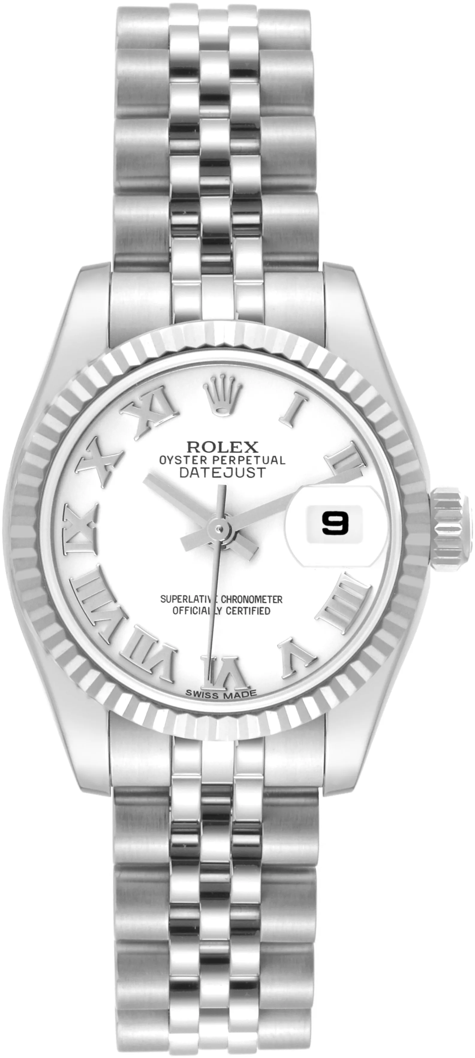 Rolex Lady-Datejust 179174 26mm Stainless steel White