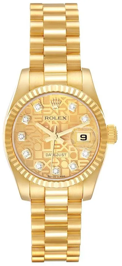 Rolex Lady-Datejust 179178 26mm Yellow gold Champagne