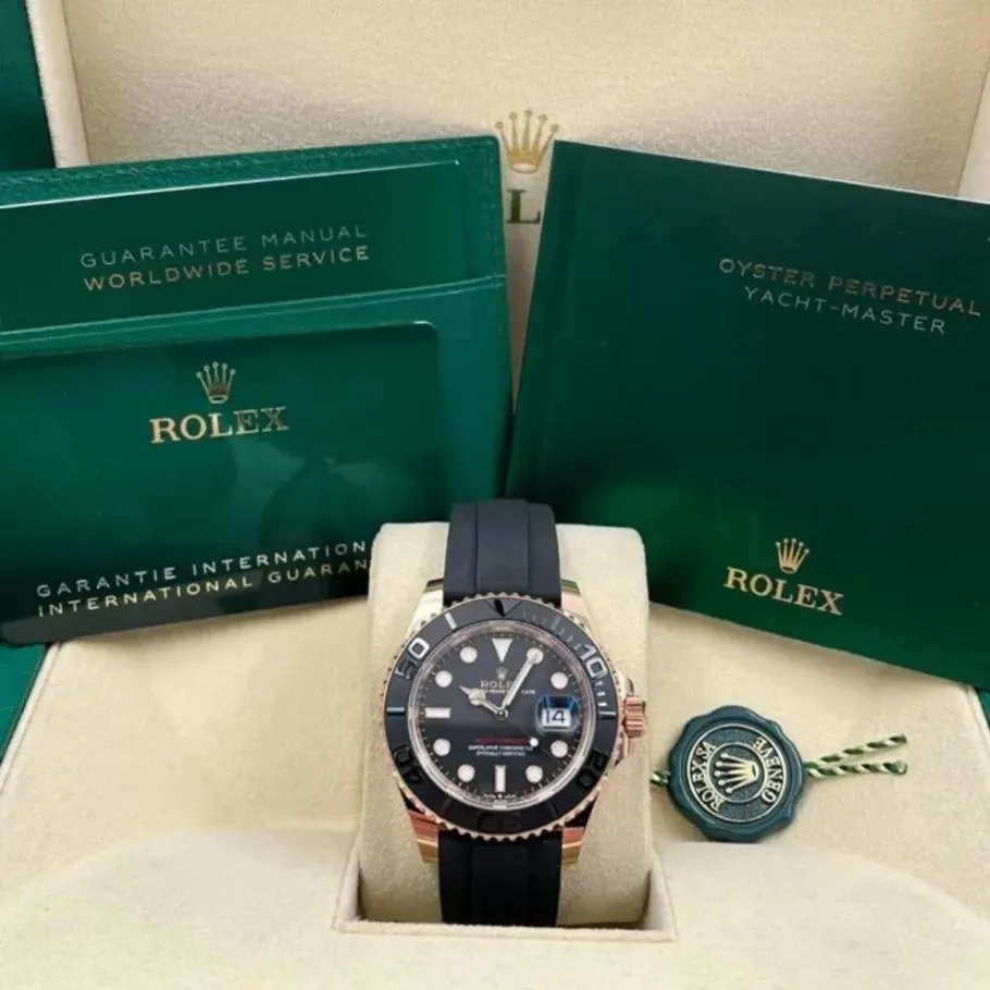 Rolex Yacht-Master 126655-0002 40mm Everose gold Black