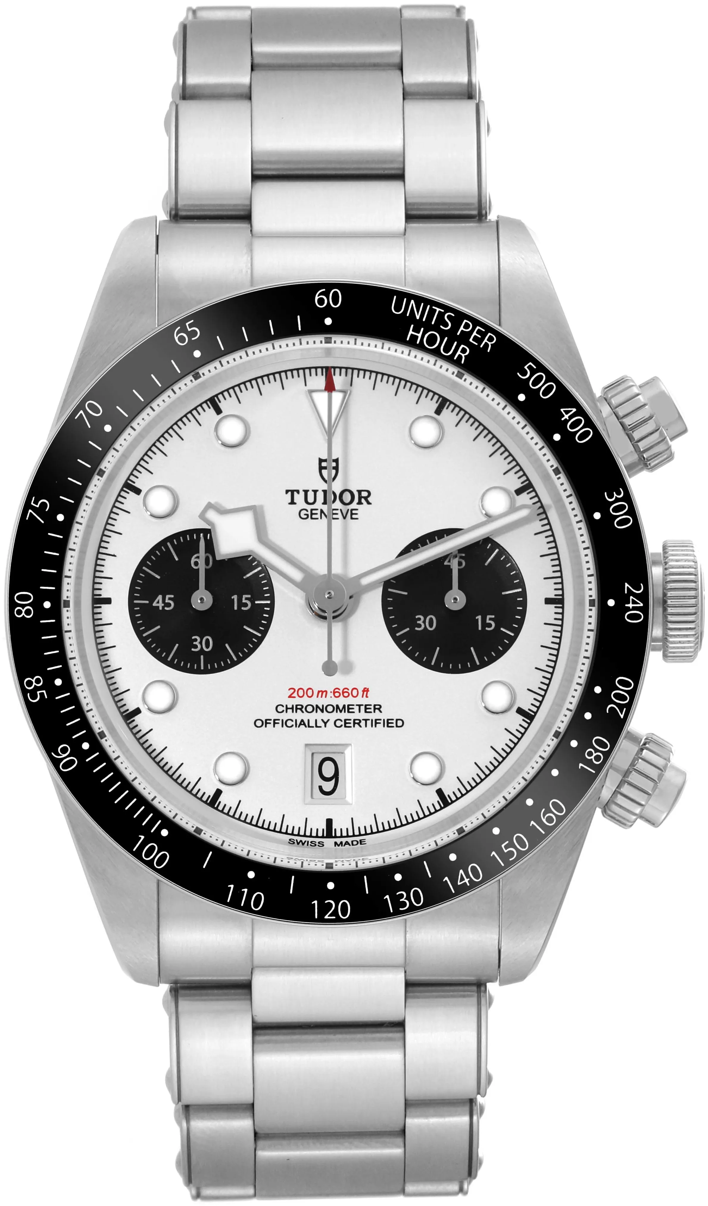 Tudor Black Bay Chronograph 79360 41mm Stainless steel Opaline silver panda