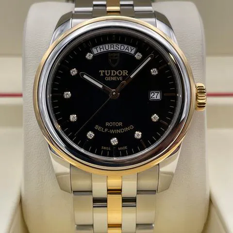 Tudor Glamour 56003-0008 39mm Yellow gold and Stainless steel Black