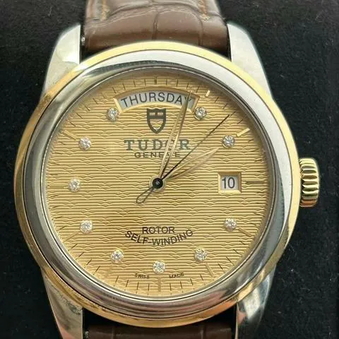 Tudor Glamour 56003 39mm Yellow gold and Stainless steel Champagne