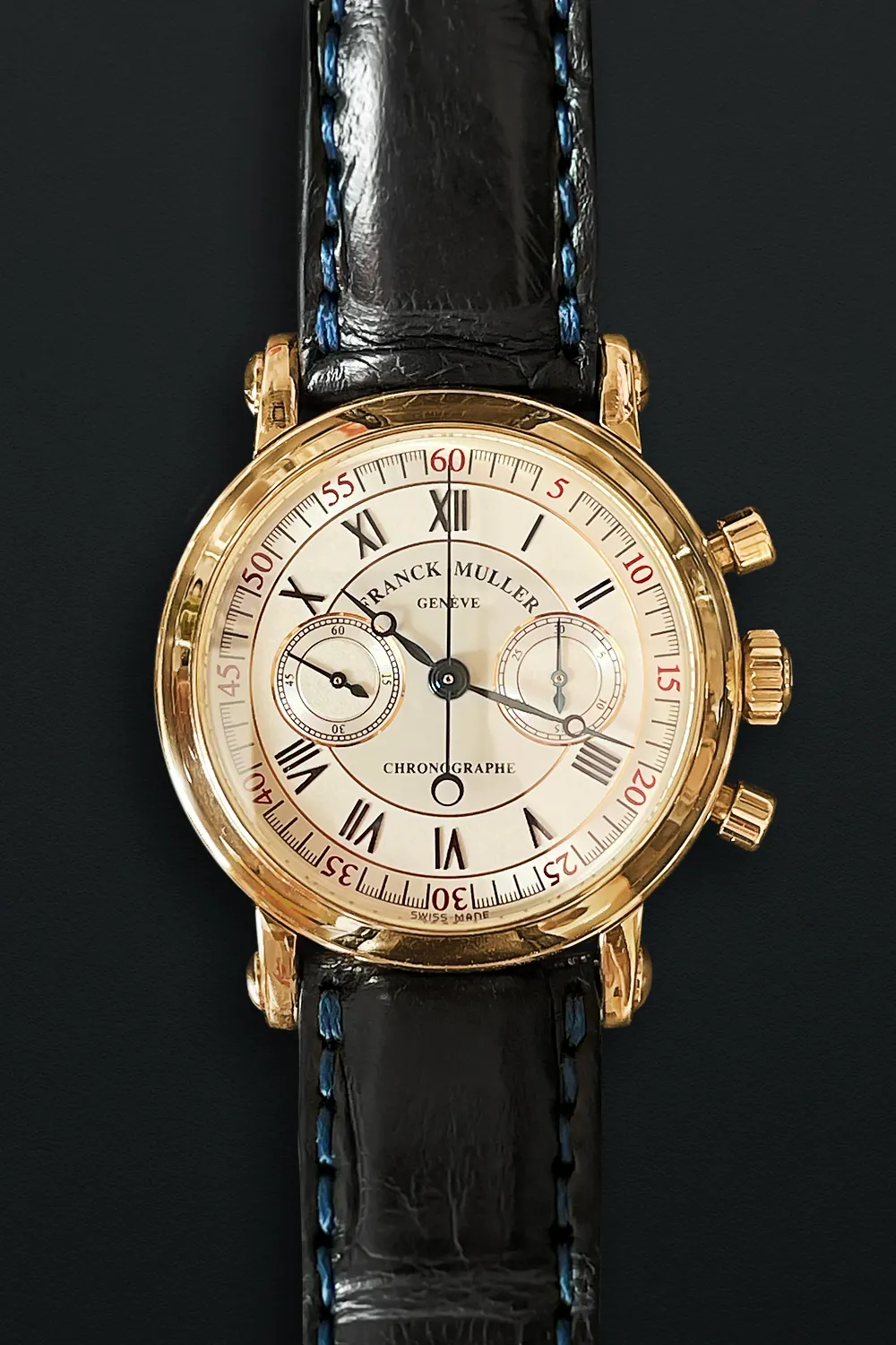 Franck Muller 2870 NA 36mm Yellow gold Silver