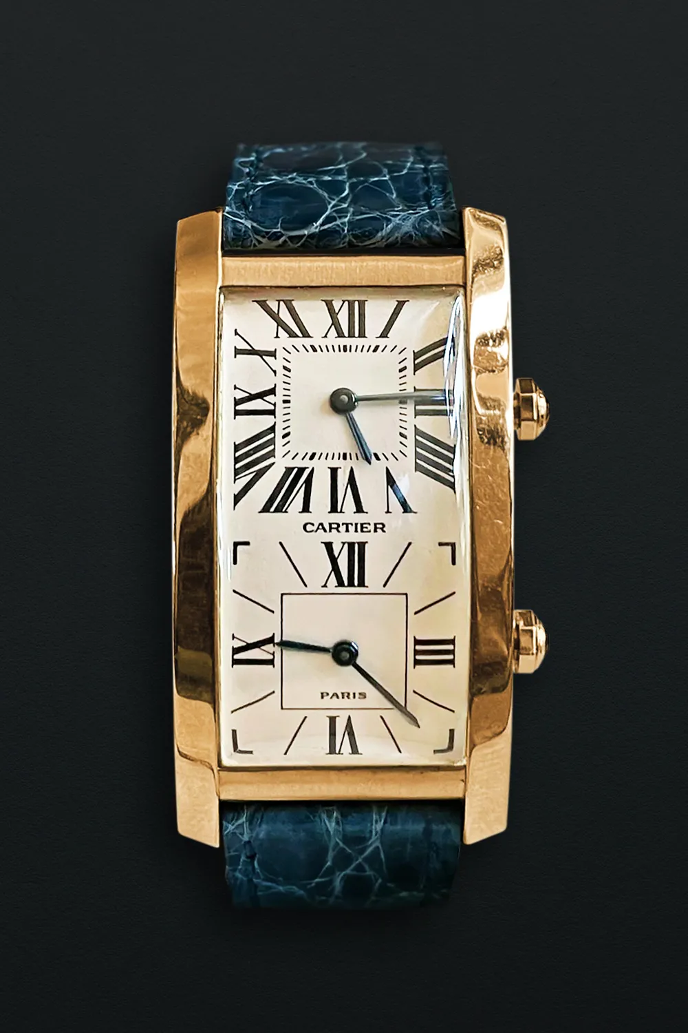 Cartier Tank Américaine 063-90 24mm Yellow gold White