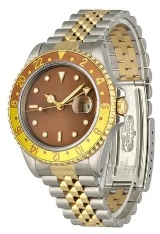 Rolex GMT-Master II 16713 40mm Yellow gold and Stainless steel Brown 4