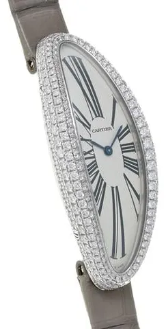 Cartier Baignoire Allongée WJBA0007 21mm White gold Silver 2