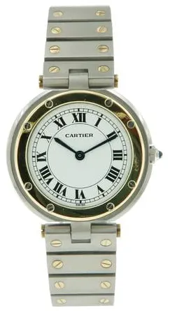 Cartier Santos 8191 27mm Yellow gold and Stainless steel White