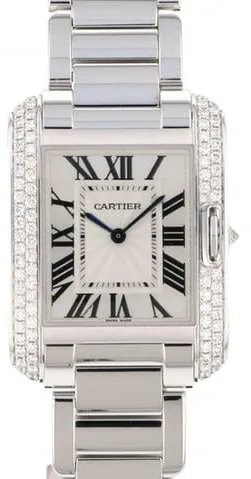 Cartier Tank Anglaise WT100028 34.5mm White gold Silver