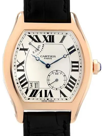 Cartier Tortue W1545851 48mm Rose gold Silver